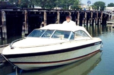 UNCLE JOEY'S BOAT IN THE GIMILI HARBOUR
