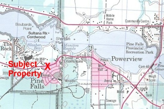 Pine Falls Manitoba Map Leg_Street_Map